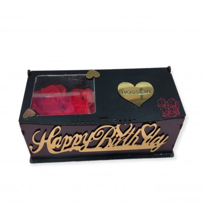 باکس گل مصنوعی به همراه ساعت مردانه مدل TBAH1